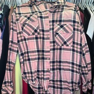 Pink flannel shirt